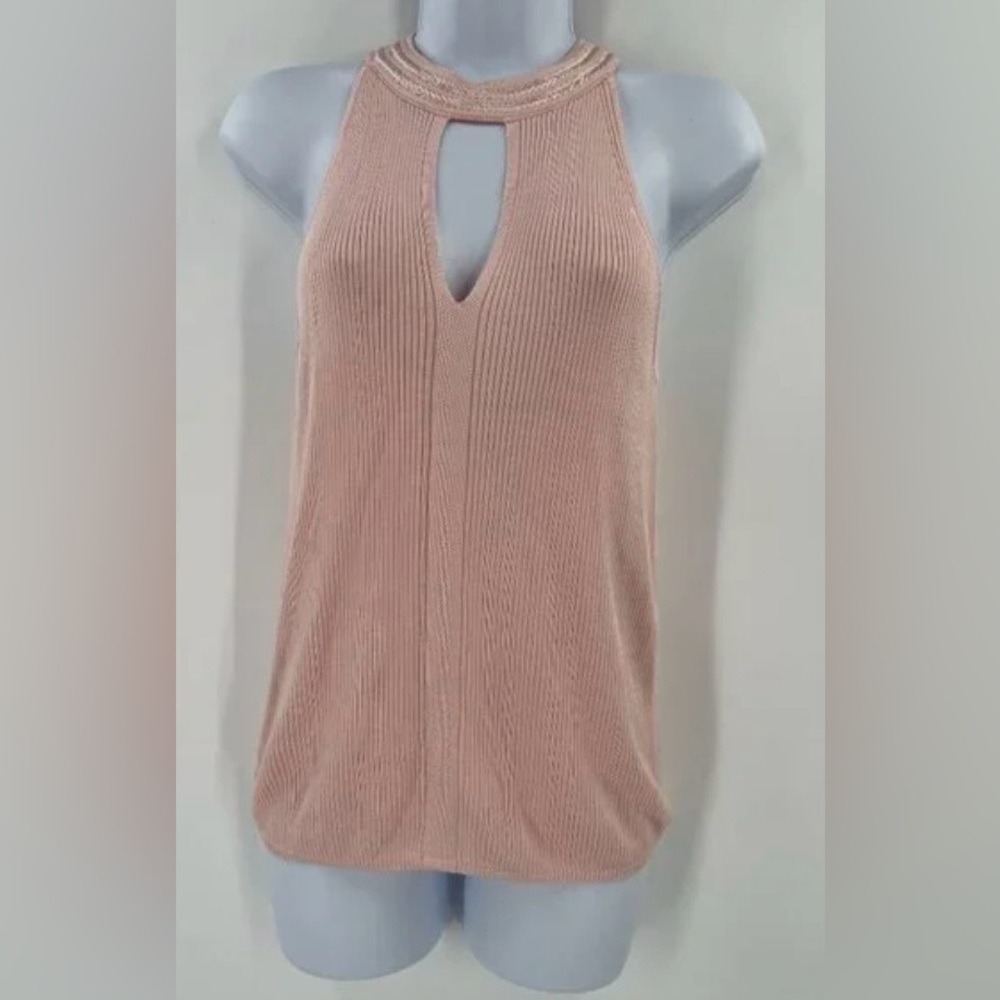 White House Black Market Braided Ribbed Halter Top Women’s Size XL